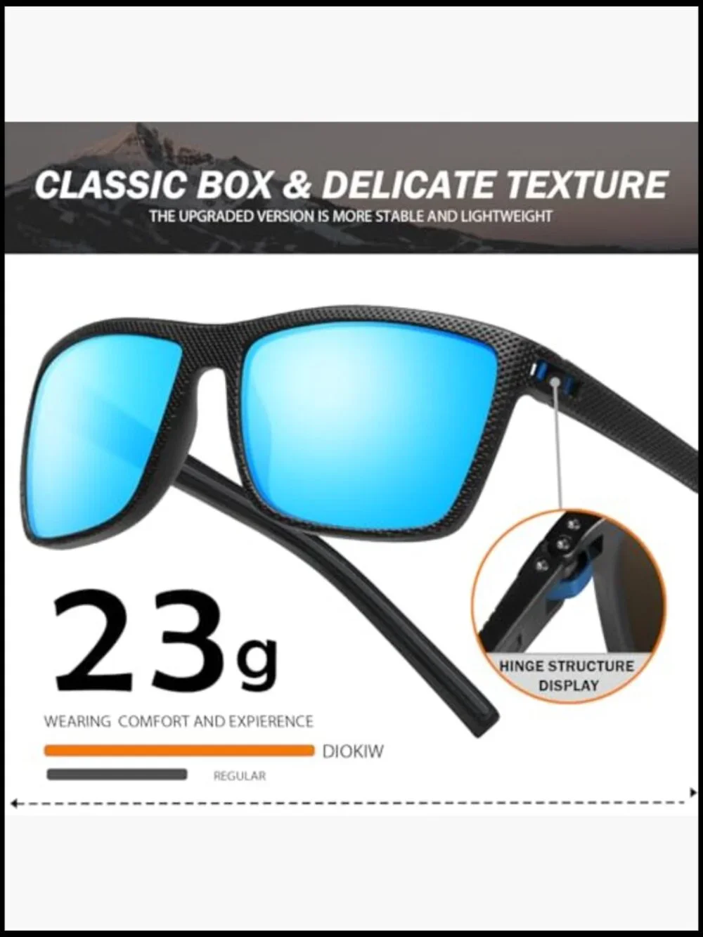 Vintage Style Square Polarized Sunglasses for Men UV Protection Driving